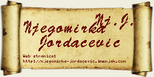 Njegomirka Jordačević vizit kartica